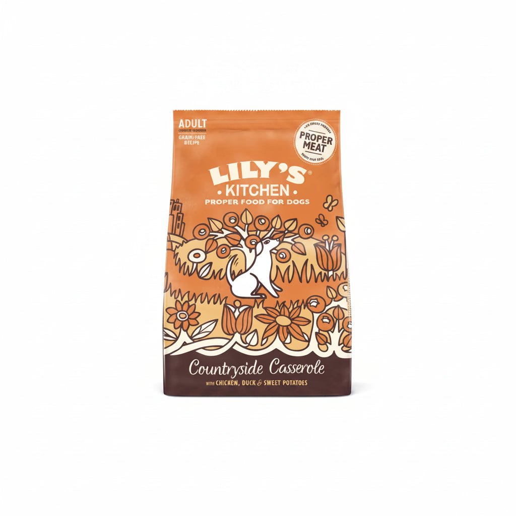 Lily's Kitchen Countryside Casserole with Chicken, Duck & Sweet Potatoes Adult Dry Dog Food - 12KG - SNH Packing