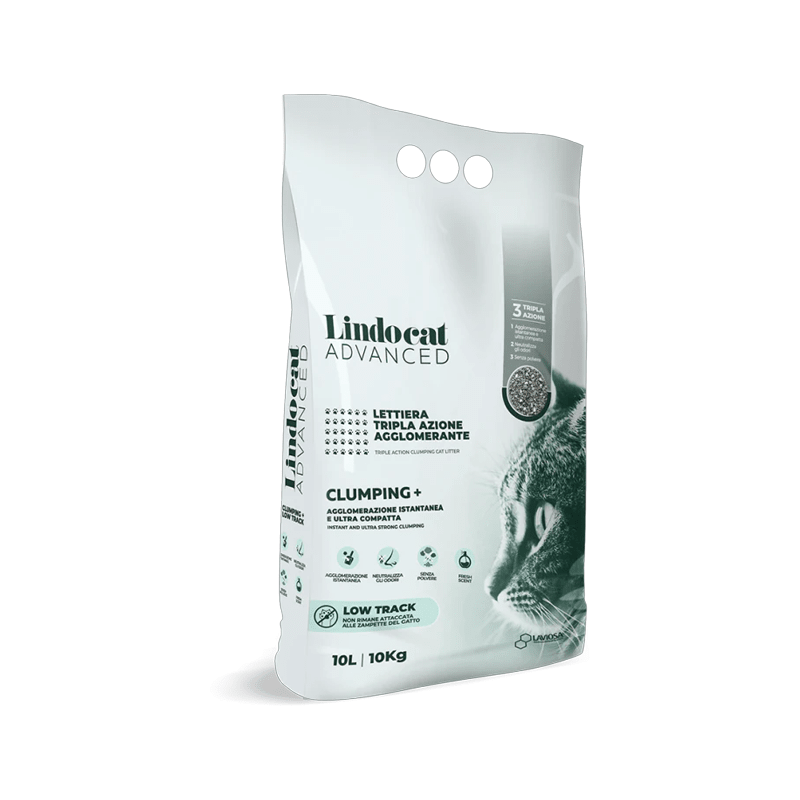 Lindocat Natural Bentonite Advanced Clumping + Low Track (Fragrance - free) 10 L - SNH Packing