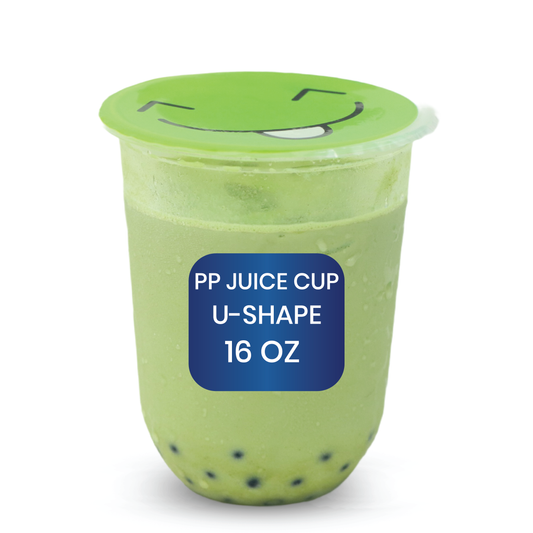 PP Juice Cups U-Shape – 16oz & 24oz (95mm ) | Clear Plastic Beverage Cups | 1000pcs