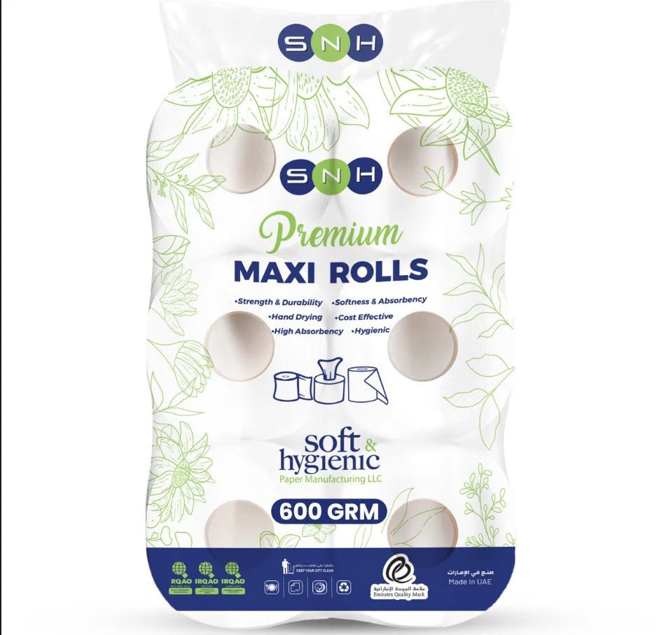Maxi Roll Deluxe Embossed 2 Ply 600G to 900G - SNH Packing