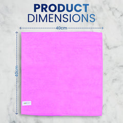 Microfiber Cleaning Cloth Pack – 40x40cm | 5pcs x 20PKTs | Multi-Color Options