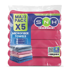 Microfiber Cleaning Cloth Pack – 40x40cm | 5pcs x 20PKTs | Multi-Color Options