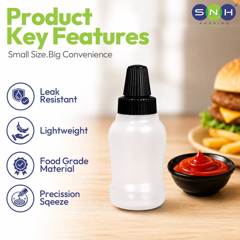 Mini Squeeze Bottles HDPE 30ML with Twist Cap - SNH Packing