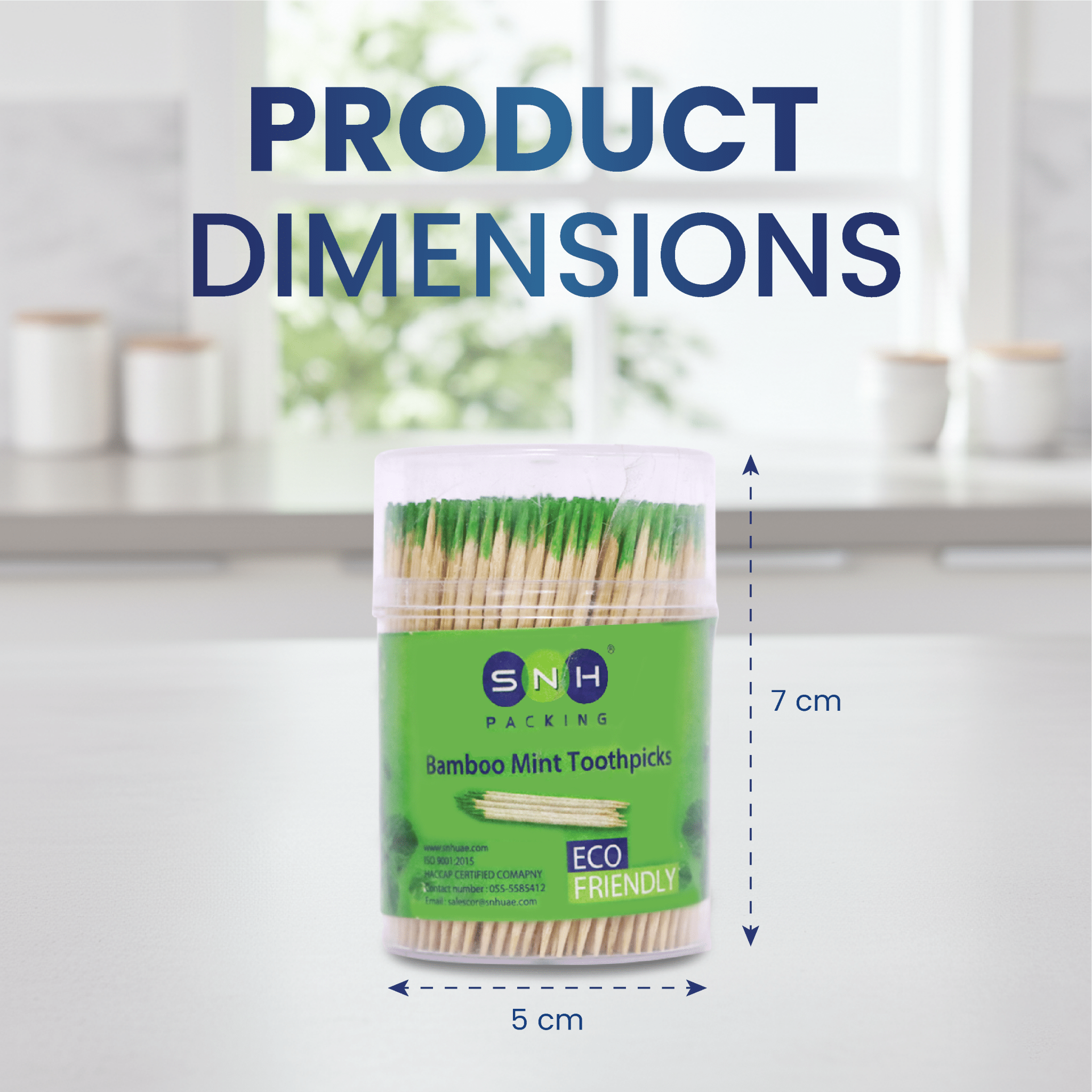 Minted Toothpicks – 400 PCS Cup Pack - SNH Packing