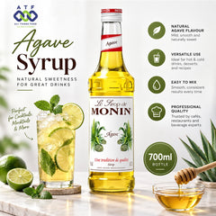 Monin Agave Syrup 700ml Natural Flavour Sweetener for Drinks - SNH Packing