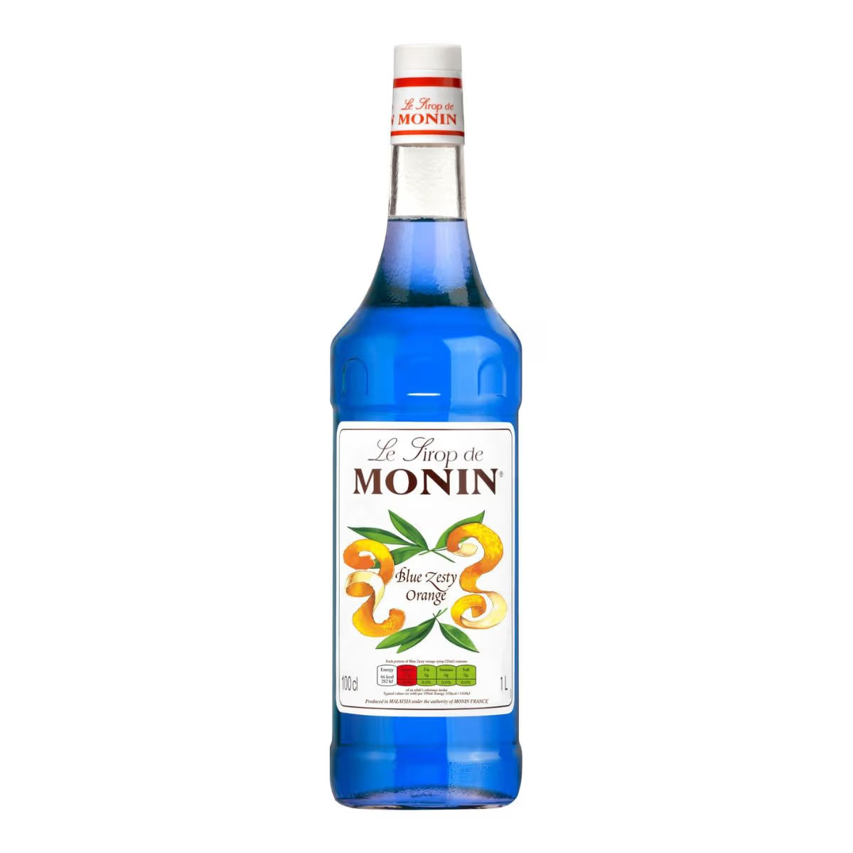 Monin Blue Lagoon Zesty Orange Syrup Citrus Flavour 1L