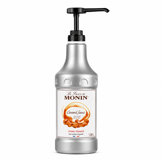 Monin Caramel Sauce Rich Buttery Flavour 1.89L