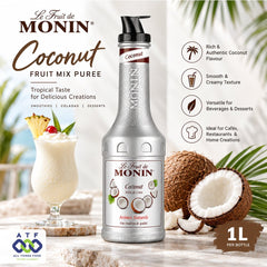 Monin Coconut Fruit Mix Puree 1L for Smoothies and Coladas - SNH Packing