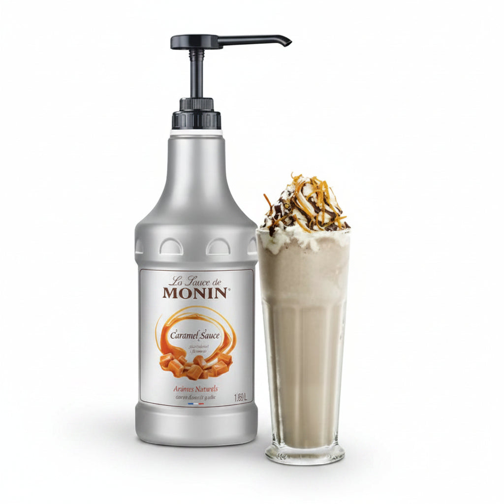 Monin Caramel Sauce Gourmet Dessert Topping 1.89L