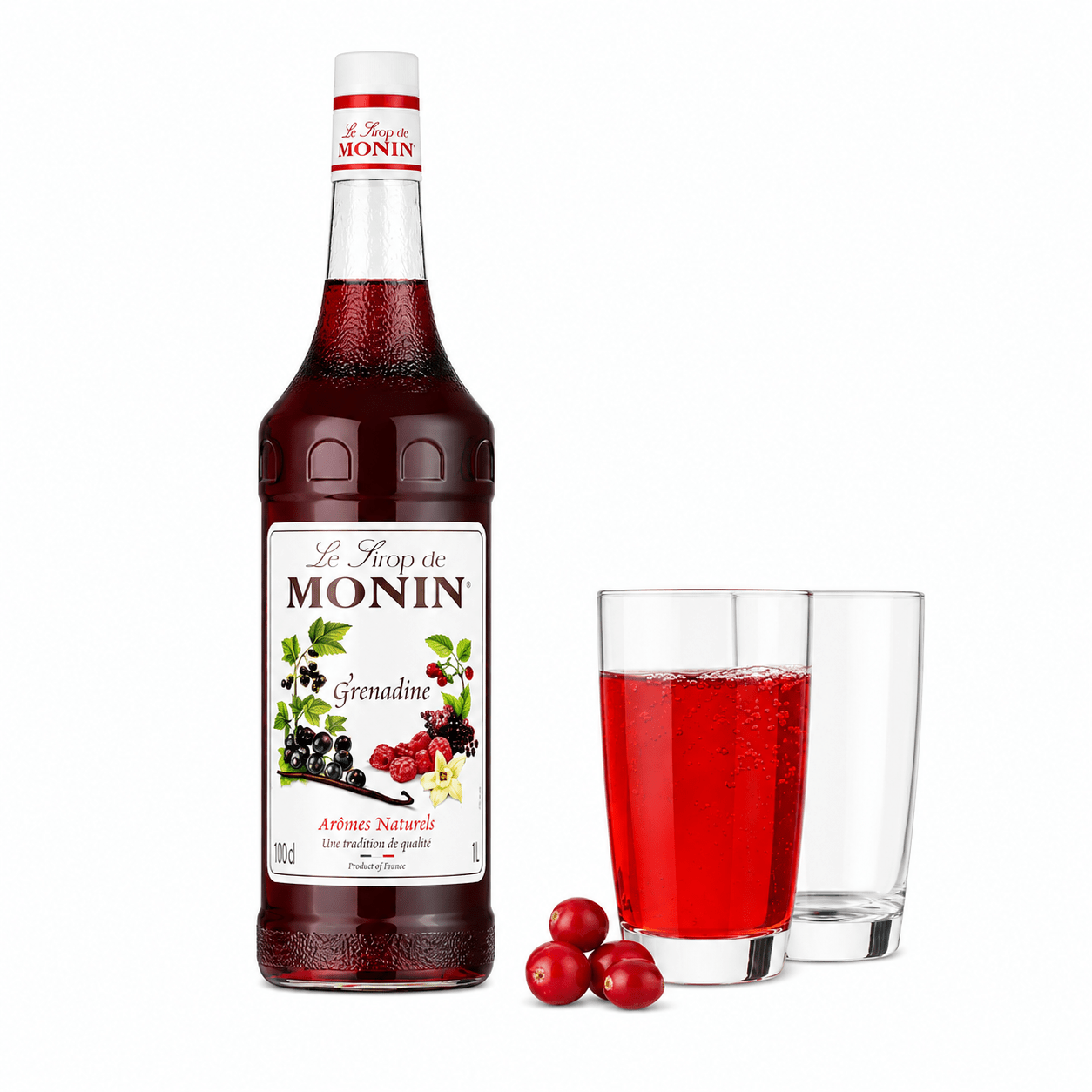 Monin Grenadine Syrup 1L for Mocktails Cocktails - SNH Packing