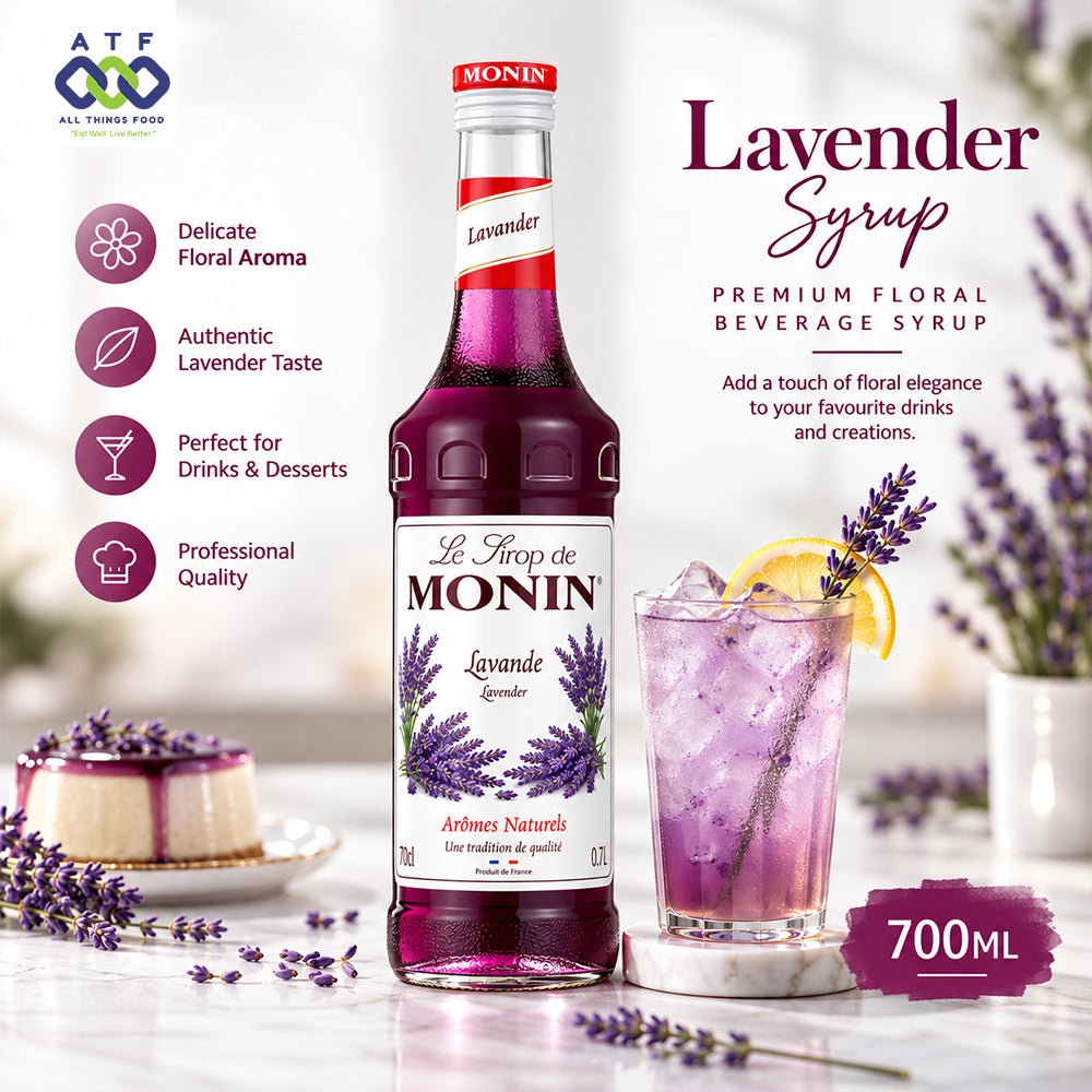 Monin Lavender Syrup 700ML Premium Floral Beverage Syrup - SNH Packing