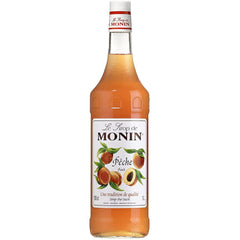 Monin Peach Syrup Sweet Juicy Fruit Flavour 1L