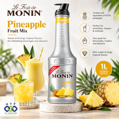 Monin Pineapple Fruit Mix 1L for Smoothies and Cocktails - SNH Packing