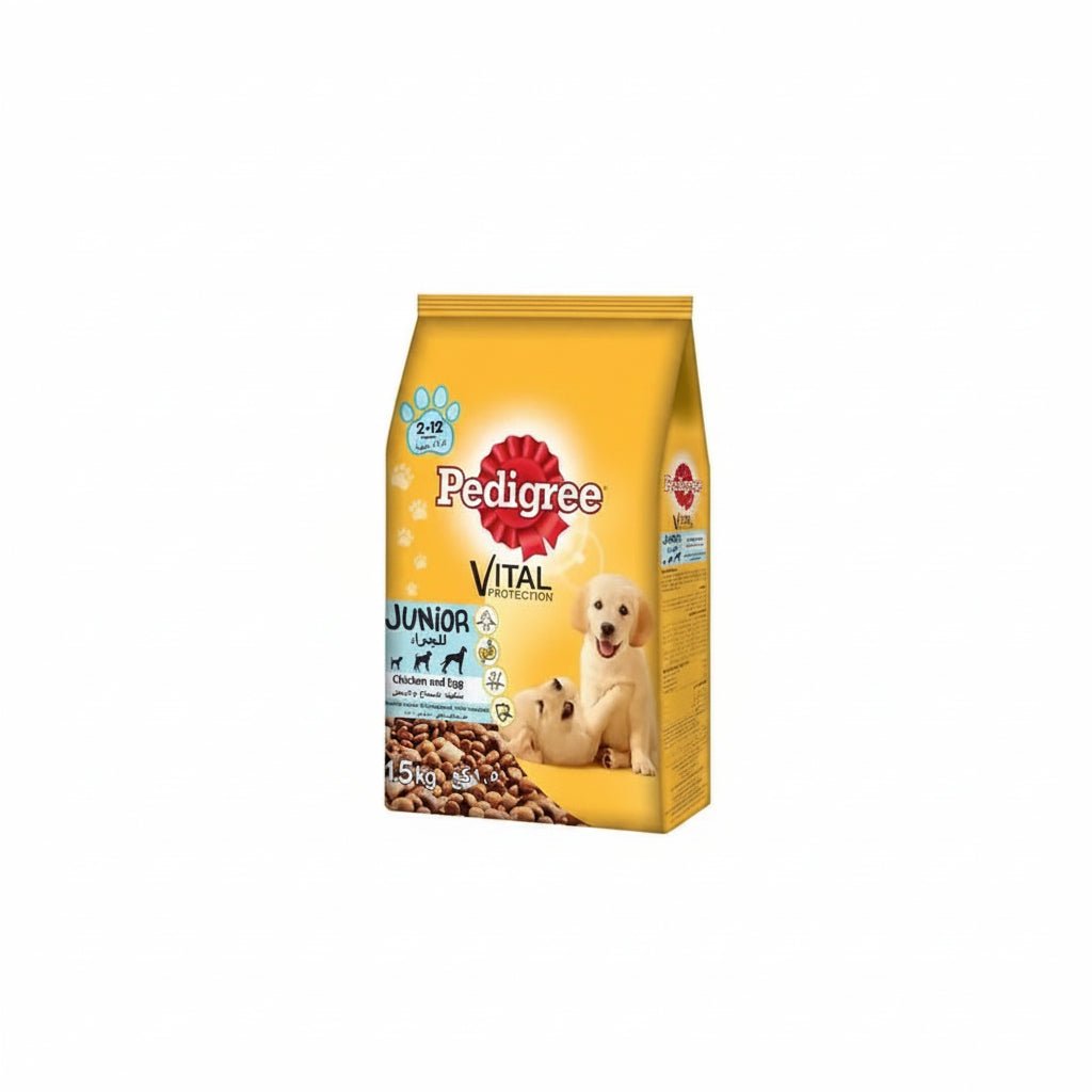 Pedigree Junior Chicken & Eggs Dry Food - 1.5KG - SNH Packing
