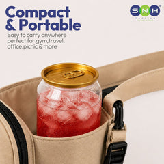 PET Can Clear Round with Gold Lid 55mm 250ml to 500ml - SNH Packing