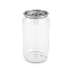PET Can Clear Round with Silver Lid 55mm 250ML to 500ML - SNH Packing