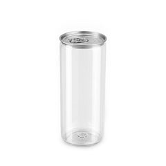 PET Can Clear Round with Silver Lid 55mm 250ML to 500ML - SNH Packing