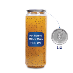 PET Round Clear Cans with Lids, 60mm DIA | Compatible with Sealing Machines - SNH Packing