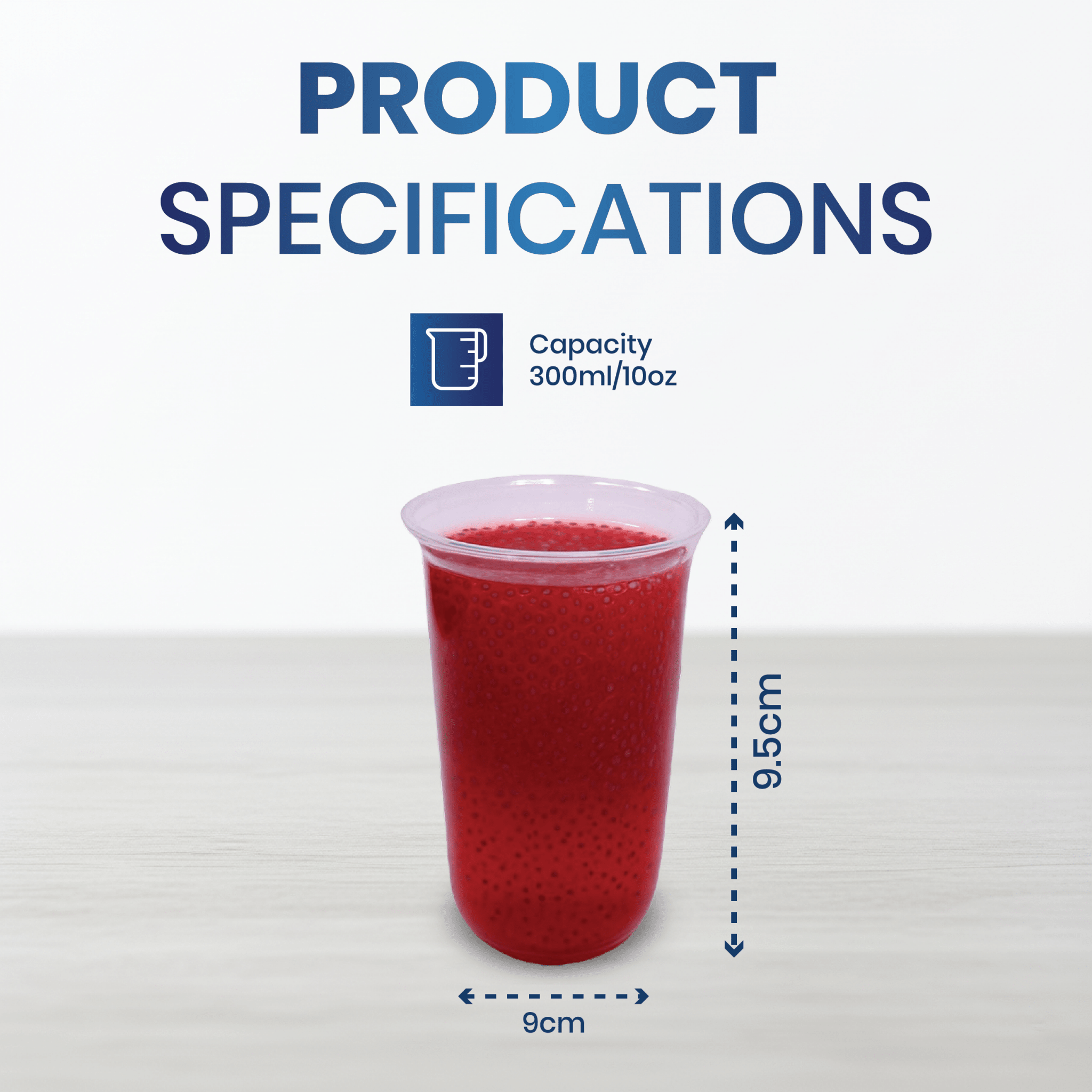 PET U - Shape Juice Cups with Lids – Clear Plastic - SNH Packing