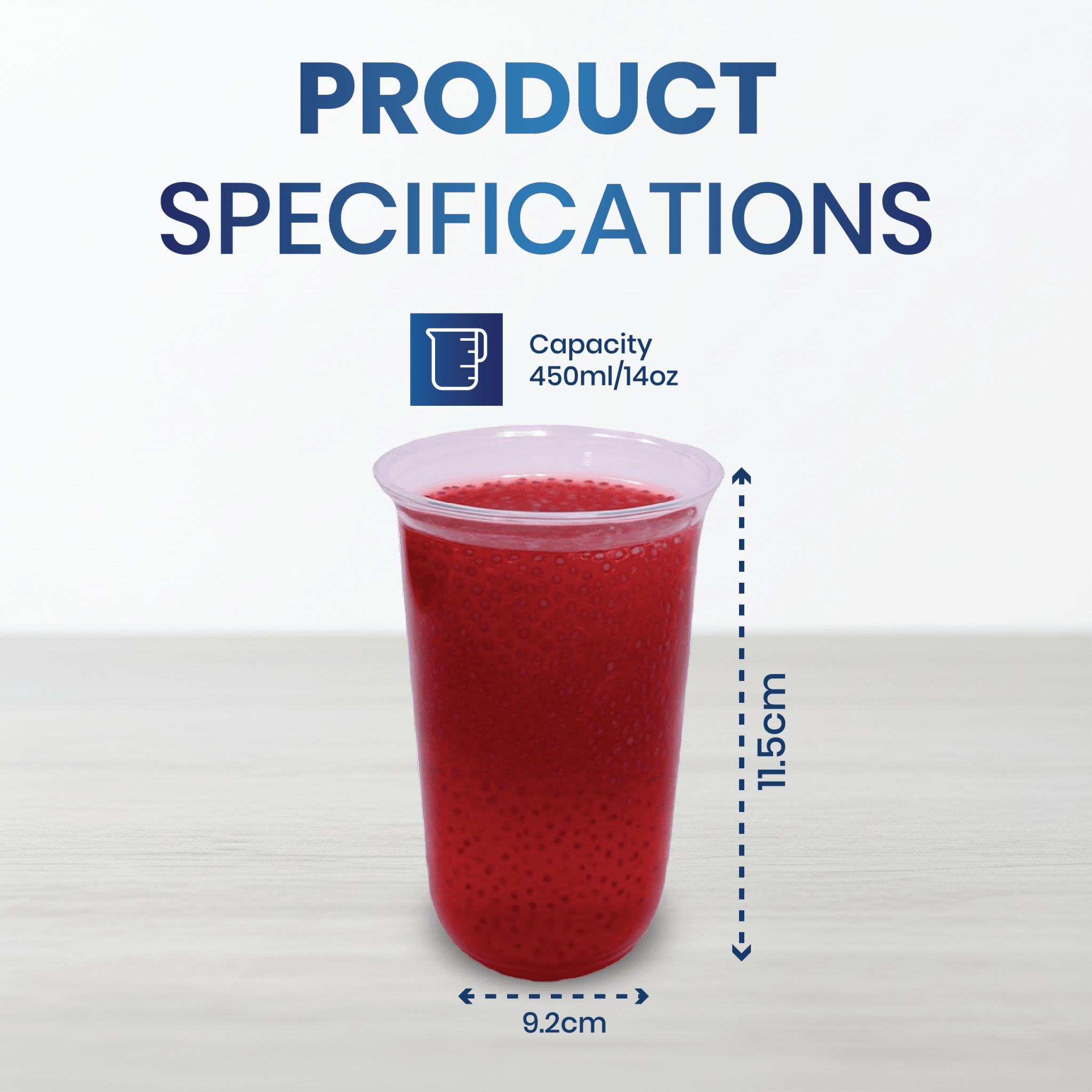 PET U - Shape Juice Cups with Lids – Clear Plastic - SNH Packing