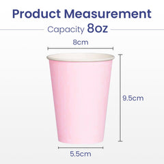 Pink Single Wall Paper Cup Disposable Hot & Cold Drinks - SNH Packing