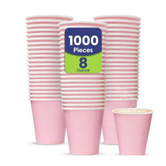 Pink Single Wall Paper Cup Disposable Hot & Cold Drinks - SNH Packing