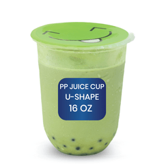 PP Juice Cups U Shape Clear 95mm 16oz 24oz Leak Proof - SNH Packing