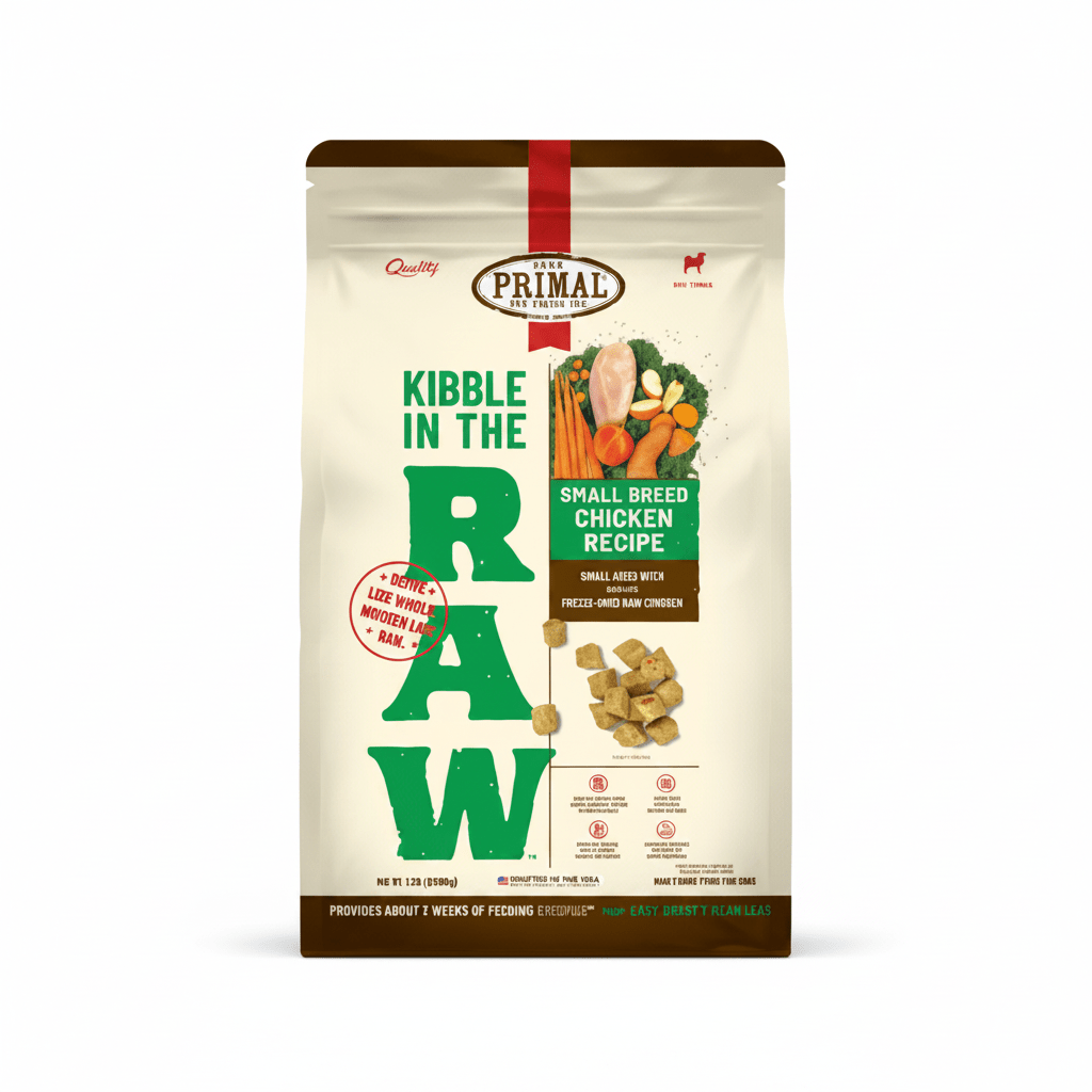 PRIMAL SMALL BREED CANINE CHICKEN KIBBLE IN THE RAW - 1.5 LB - SNH Packing