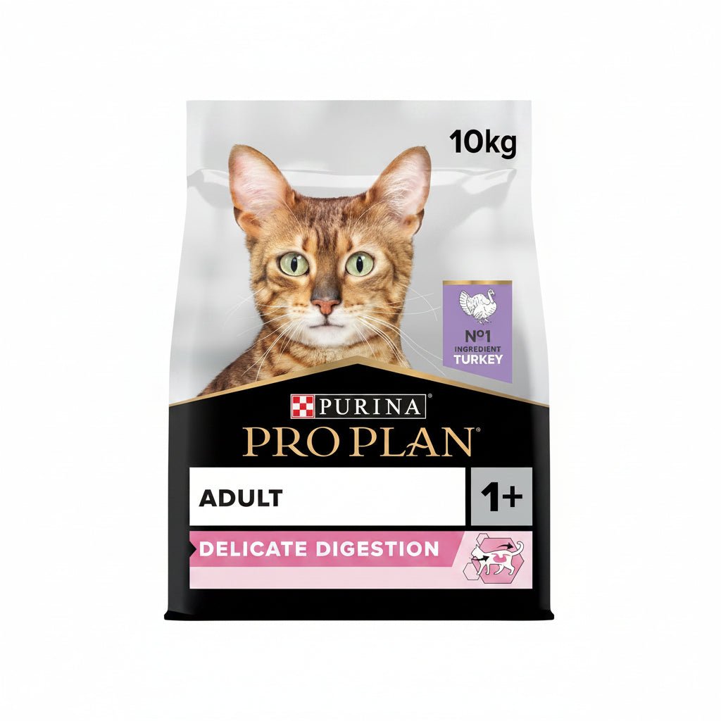 Purina Pro Plan Adult Delicate Digestion, Dry Cat Food with Turkey, 10 kg - SNH Packing