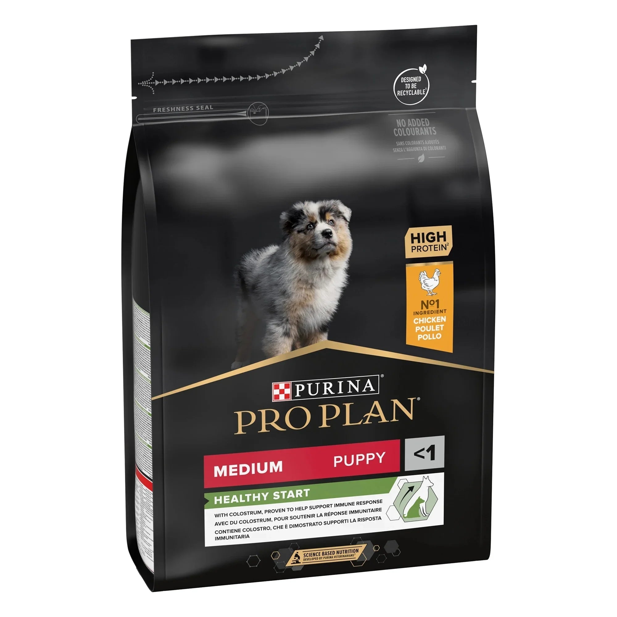 Purina Pro Plan Healthy Start Medium Puppy, Dry Dog food with Chicken, 3 kg - SNH Packing