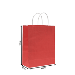 Red Twisted Handle Paper Bags | Shopping & Gift Bags - SNH Packing