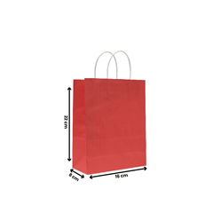 Red Twisted Handle Paper Bags | Shopping & Gift Bags - SNH Packing