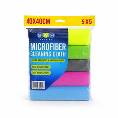 Reusable Microfiber Cleaning Cloth 5 Pieces 30x30cm 40x40cm - SNH Packing