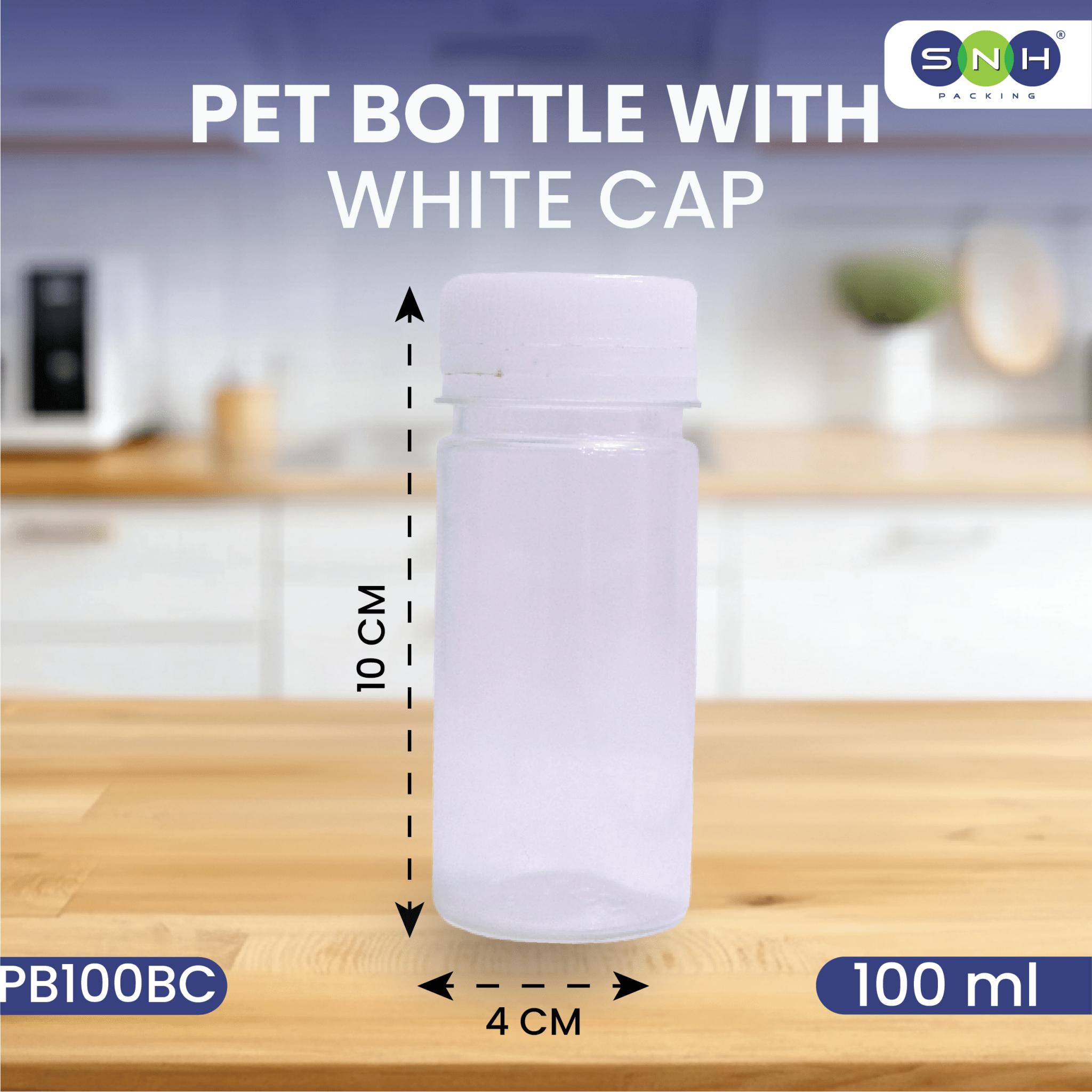 Round PET Bottles with Cap – Leak - Proof & Food - Grade - SNH Packing
