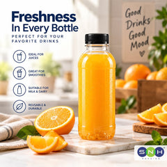 Round PET Bottles with Caps 60ml to 500ml Food Grade - SNH Packing