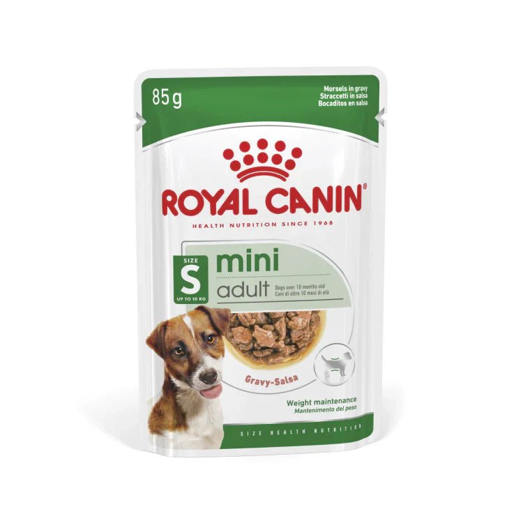 Royal Canin Size Health Nutrition Mini Adult (WET FOOD - Pouches) 12 x 85g - SNH Packing