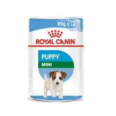 ROYAL CANIN SIZE HEALTH NUTRITION MINI PUPPY (WET FOOD - POUCHES) 85g - SNH Packing