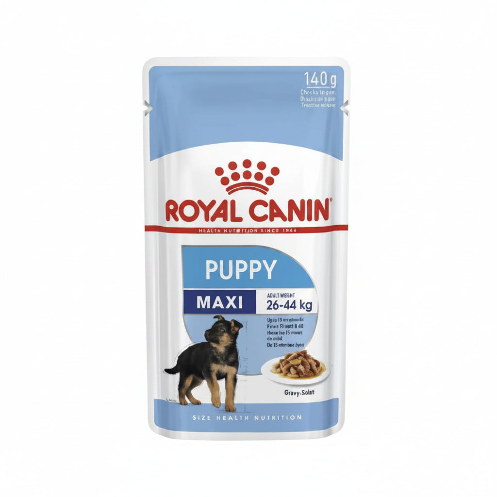 ROYAL SIZE HEALTH NUTRITION MAXI PUPPY (WET FOOD - POUCHES)1x140g - SNH Packing