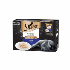 Sheba Fine Wet Cat Food Pouch Chicken Premium Loaf 12X70G - SNH Packing
