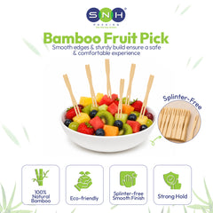 SNH bamboo fruit pick unwrapped 9cm biodegradable party pick UAE