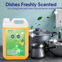 SNH Dish Wash Lemon Powerful Cleaning Liquid 5L