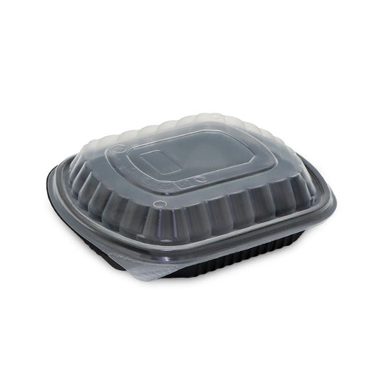 SNH Packing black microwave container 1 compartment meal box UAE