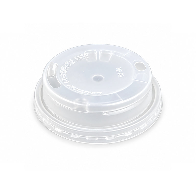 Paper Cup PP Slider Lid 90 Dia Clear