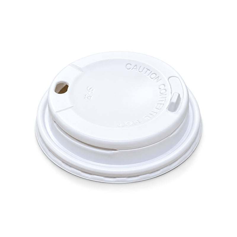 Paper Cup PP Slider Lid 90 Dia White
