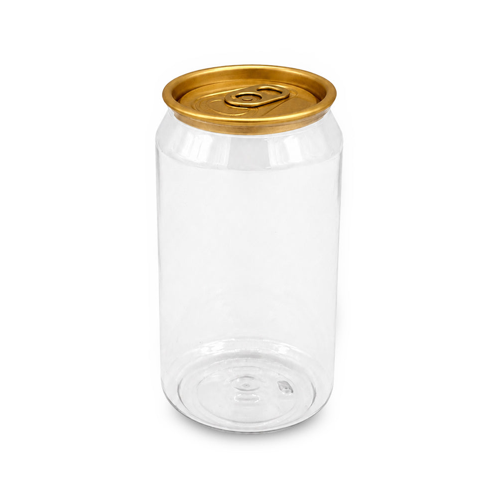 SNH PET can round clear 330ml aluminium gold lid beverage bottle UAE