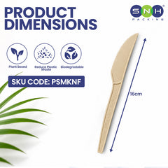 SNH PSM natural knife compostable disposable knife UAE