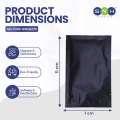 SNH large black wet wipes 7x11cm disposable hygiene wipes UAE