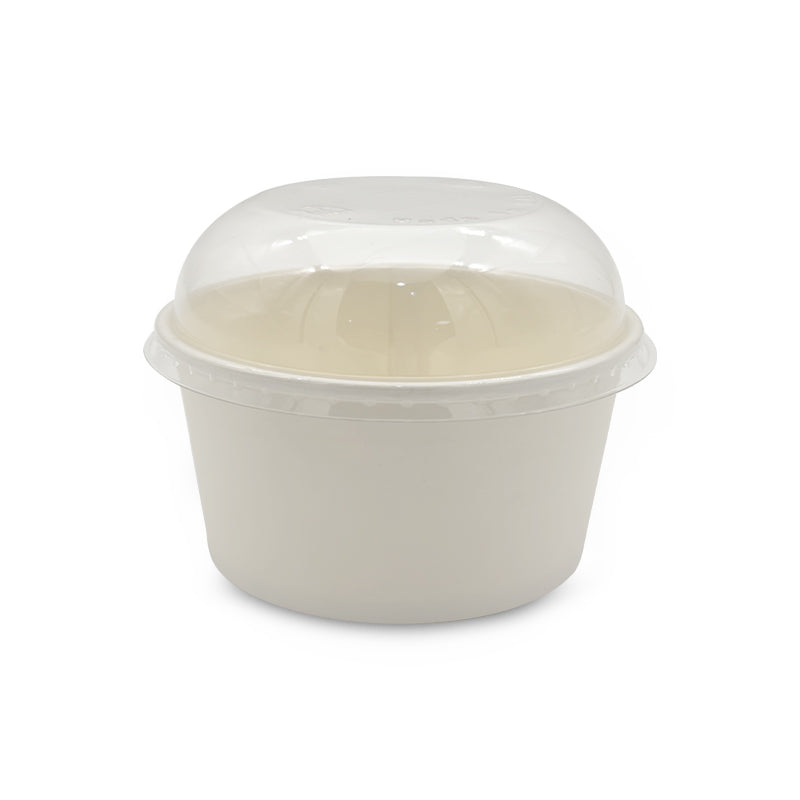 SNH white kraft paper ice cream cup dome lid 10oz UAE