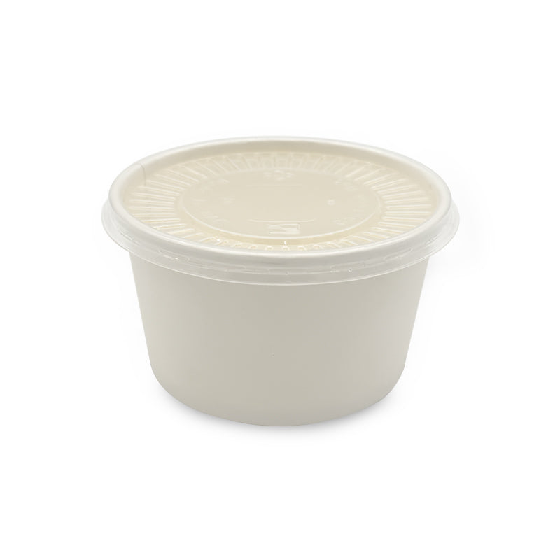 SNH white kraft paper ice cream cup flat lid 6oz UAE
