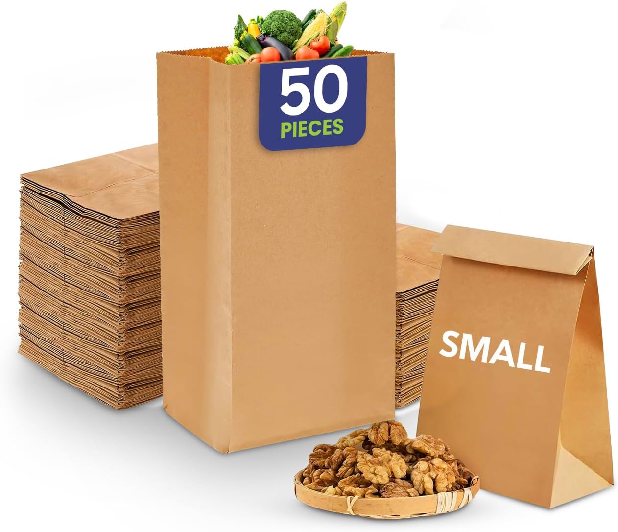 Square Bottom Paper Bags – Kraft Takeaway - SNH Packing